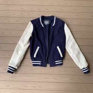 🌸 Charlotte Russe Navy Blue Varsity Jacket